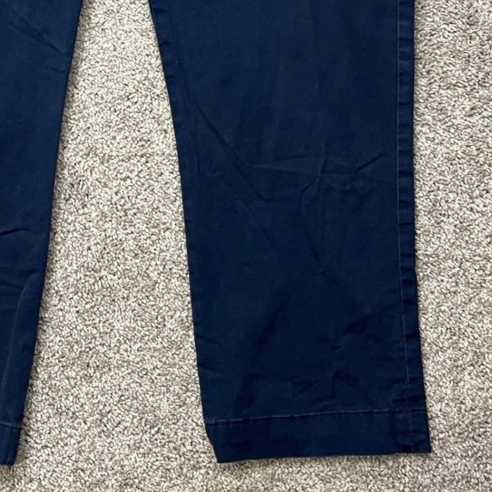 Polo Ralph Lauren Pants Mens 42x30 Navy Blue‎ Chino Stretch Straight Fit Twill